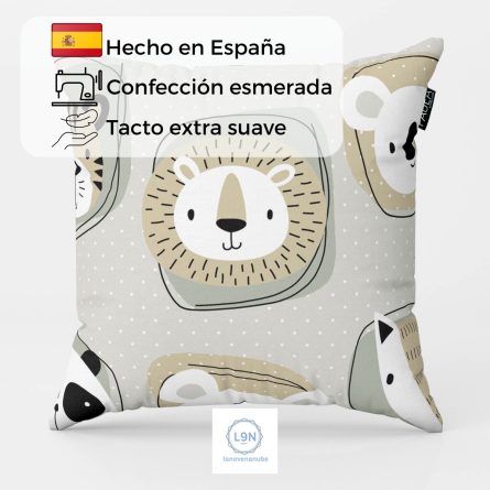 Funda cojín ZOO de Confecciones Paula