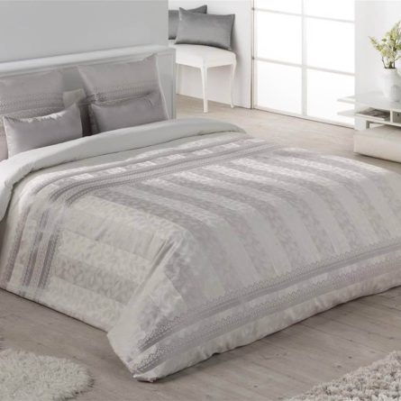 Tejidos JVR - Funda Nórdica NELLA cama 105 - Color Plata