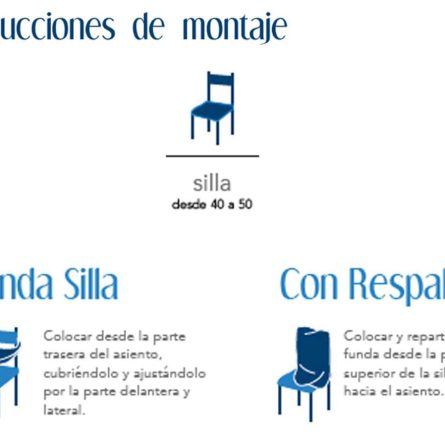 Funda silla con respaldo Pack de 2 JARA de Cañete