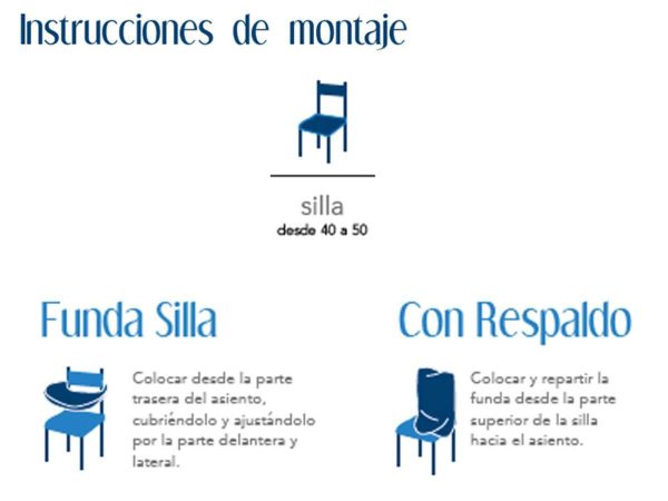 Funda silla con respaldo Pack de 2 JARA de Cañete