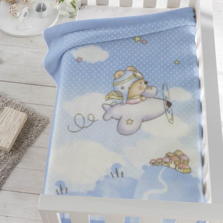 Manta infantil OSITO AVIADOR 6378 de Pielsa Baby