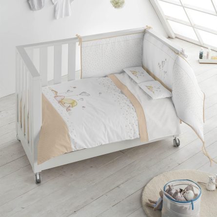 Kit nórdico + Protector NIÑA ACOSTADA 2377 de Pielsa Baby