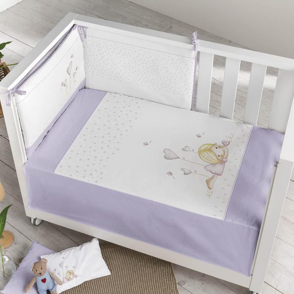 Kit edredón + Protector NIÑA ACOSTADA 3377 de Pielsa Baby