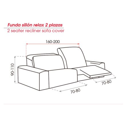 Funda sofá Relax 2 plazas MILAN de Belmarti