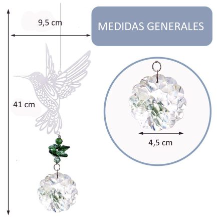 Bola facetada Feng-shui Colibrí Real
