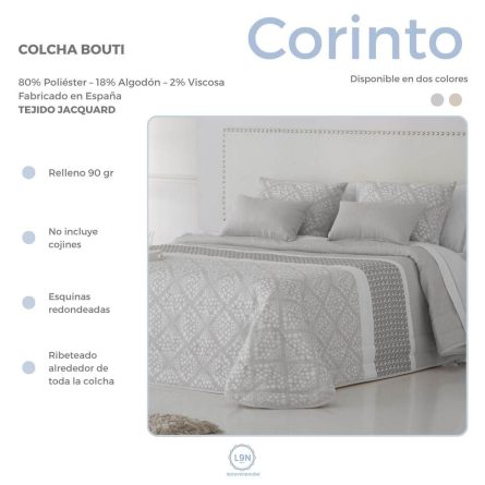 Colcha bouti CORINTO de Tejidos JVR