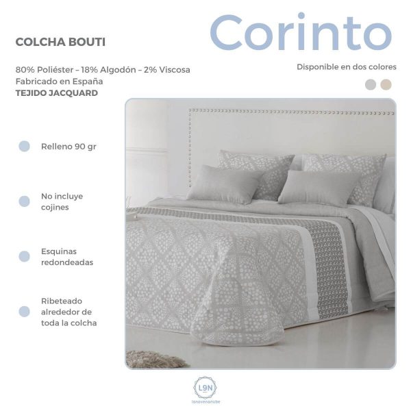 Colcha bouti CORINTO de Tejidos JVR