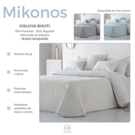 Colcha bouti MIKONOS de Tejidos JVR