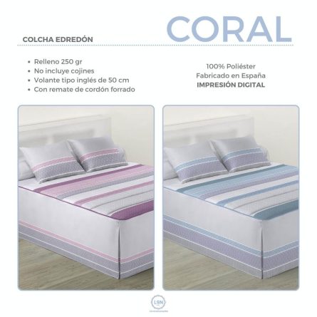 Colcha edredón CORAL de Tejidos JVR