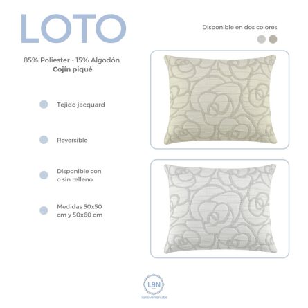 Cojín LOTO de Tejidos JVR