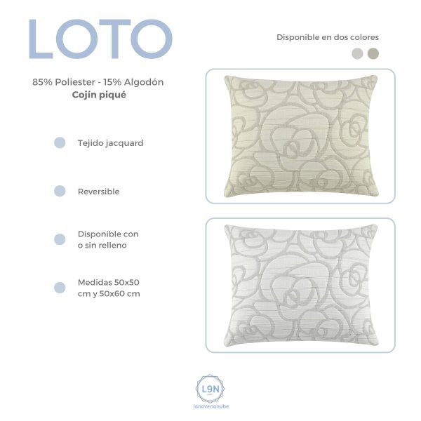 Cojín LOTO de Tejidos JVR