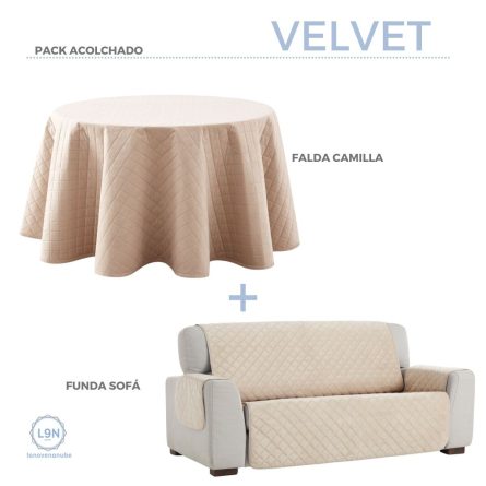Falda camilla Velvet acolchada Redonda de Lanovenanube