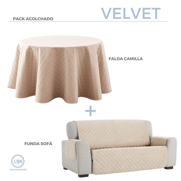 Falda camilla Velvet acolchada Redonda de Lanovenanube
