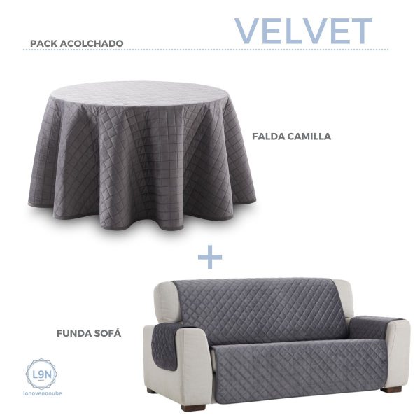Falda camilla Velvet acolchada Redonda de Lanovenanube