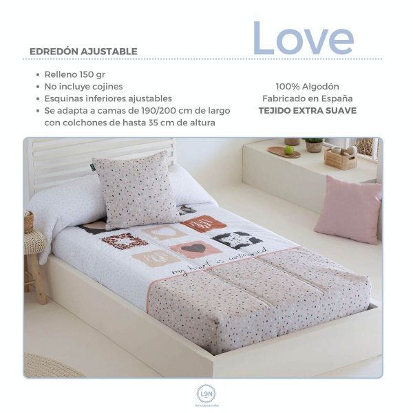 Edredón ajustable LOVE de Ilustrando tus sueños