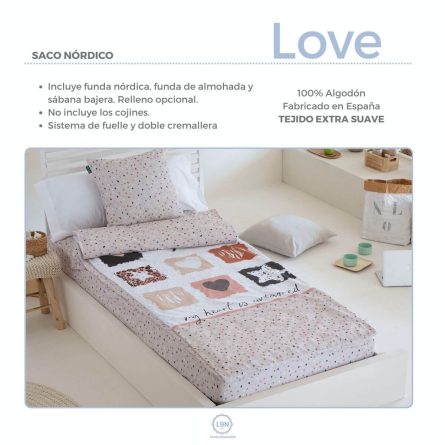 Saco nórdico LOVE de Ilustrando tus sueños