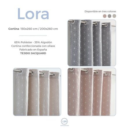Cortina con ollaos LORA de Confecciones Paula