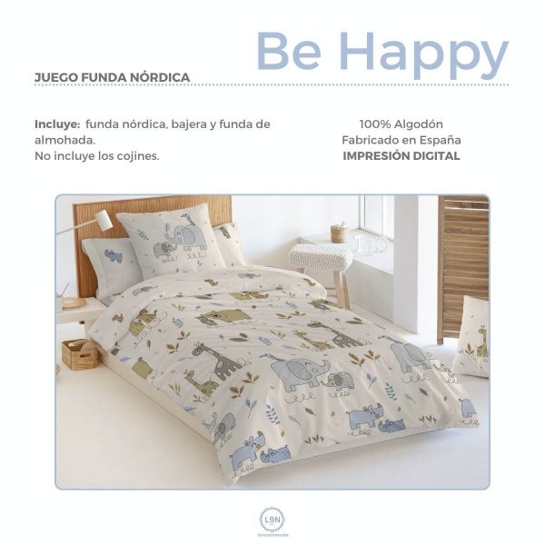 Funda nórdica BE HAPPY de Tejidos JVR