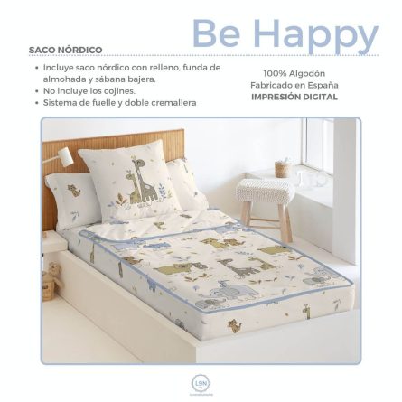Saco nórdico BE HAPPY de Tejidos JVR