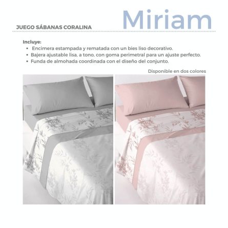 Juego de sábanas Coralina MIRIAM de Antilo