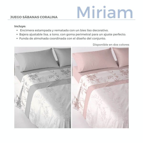 Juego de sábanas Coralina MIRIAM de Antilo