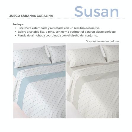 Juego de sábanas Coralina SUSAN de Antilo