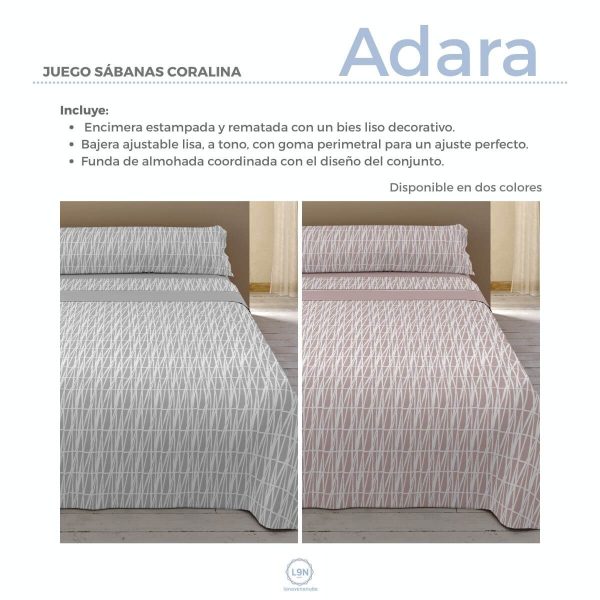 Juego de sábanas coralina ADARA de Tejidos Reina