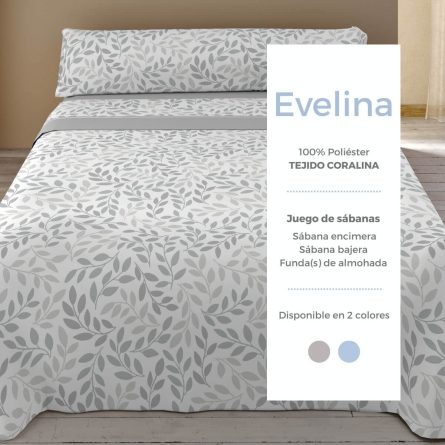 Juego de sábanas coralina EVELINA de Tejidos Reina