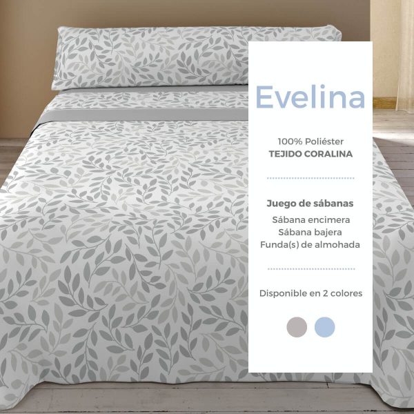Juego de sábanas coralina EVELINA de Tejidos Reina
