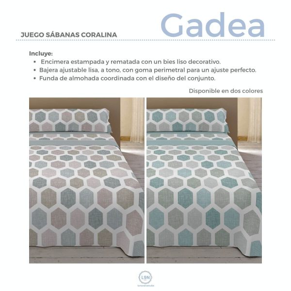 Juego de sábanas coralina GADEA de Tejidos Reina
