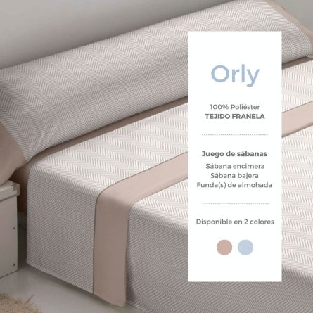 Juego de sábanas franela ORLY de Tejidos Reina