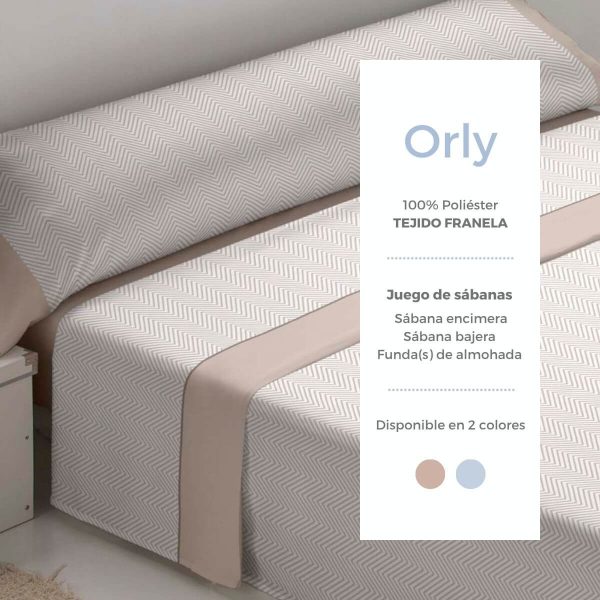 Juego de sábanas franela ORLY de Tejidos Reina