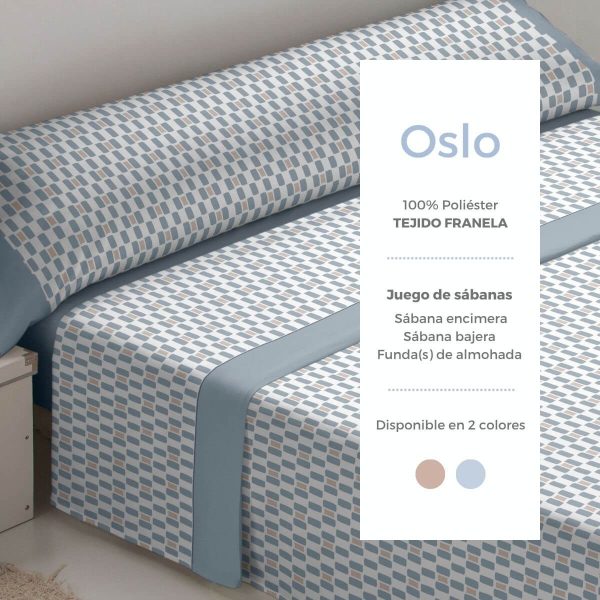 Juego de sábanas franela OSLO de Tejidos Reina