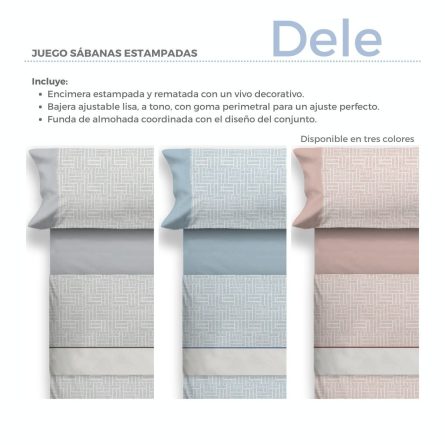 Juego de sábanas DELE de Cañete