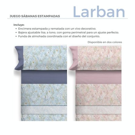 Juego de sábanas LARBAN de Cañete