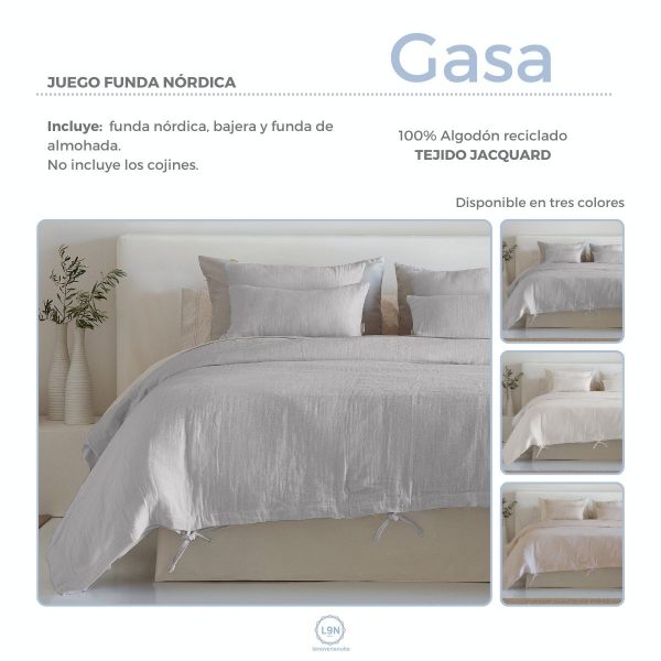 Funda nórdica Jacquard PLUME GASA de Cañete