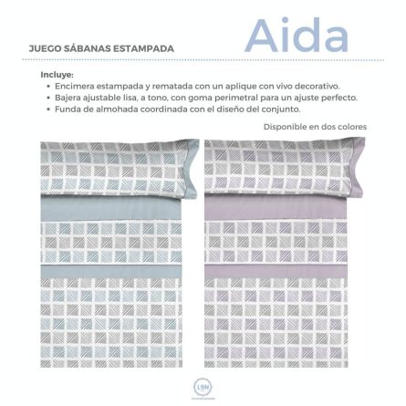 Juego de sábanas AIDA de Tejidos Reina