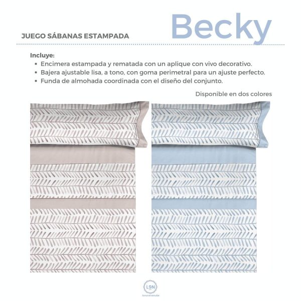 Juego de sábanas BECKY de Tejidos Reina