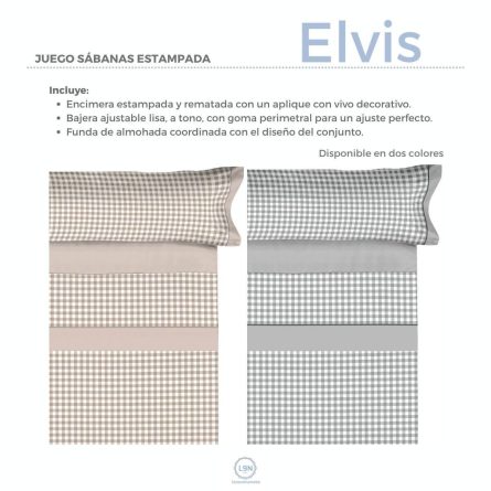 Juego de sábanas ELVIS de Tejidos Reina