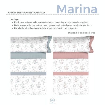 Juego de sábanas MARINA de Tejidos Reina