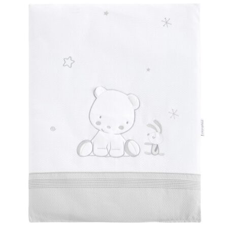 Funda nórdica minicuna OSITO CLASS GRIS de Pirulos