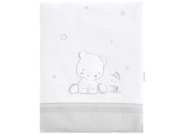 Funda nórdica minicuna OSITO CLASS GRIS de Pirulos Funda nórdica minicuna OSITO CLASS GRIS de Pirulos