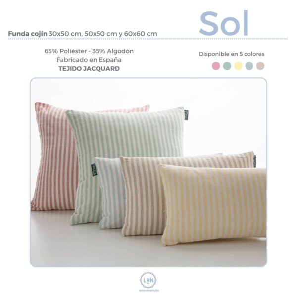 Funda cojín SOL de Confecciones Paula