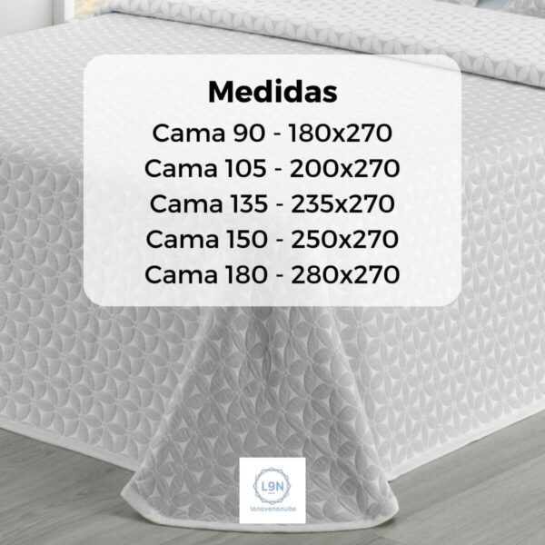 Colcha piqué reversible CANDELA de Lanovenanube